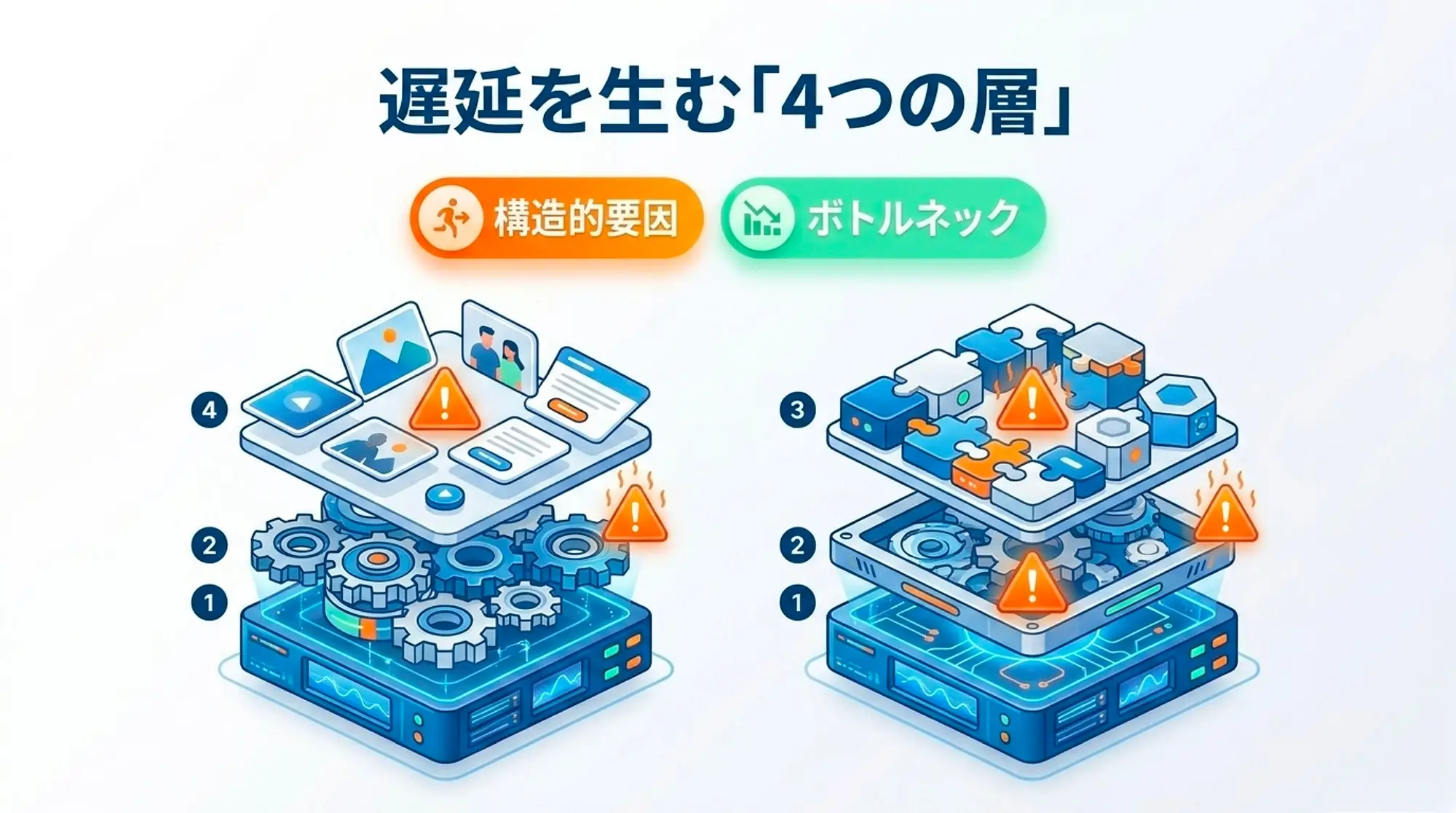 遅延を生む「4つの層」