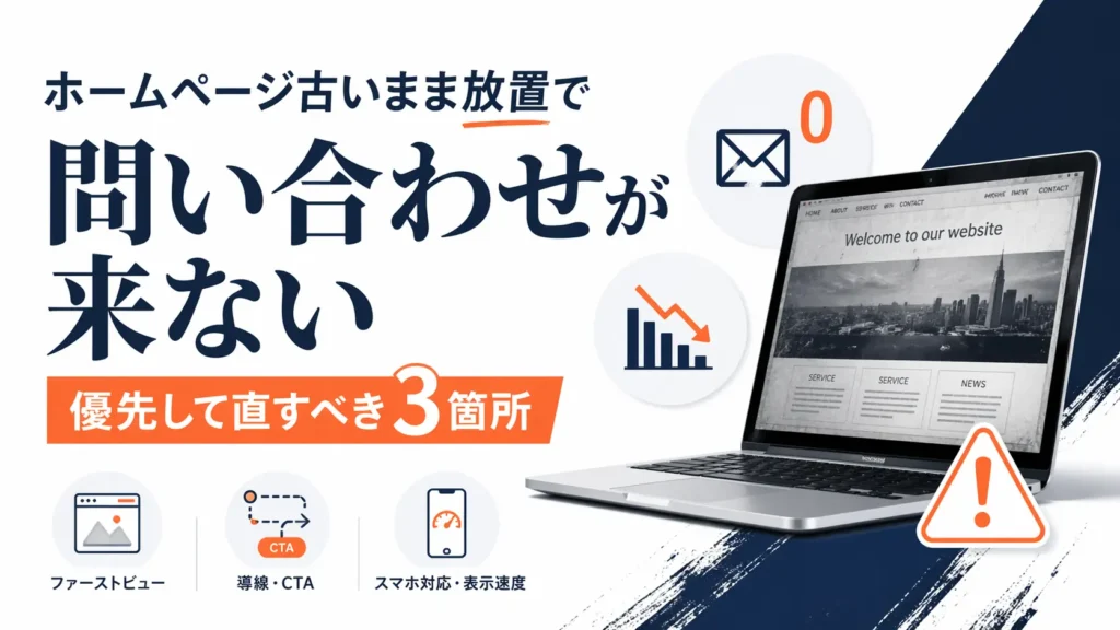 ホームページ古い状態から新しく更新するべきポイント