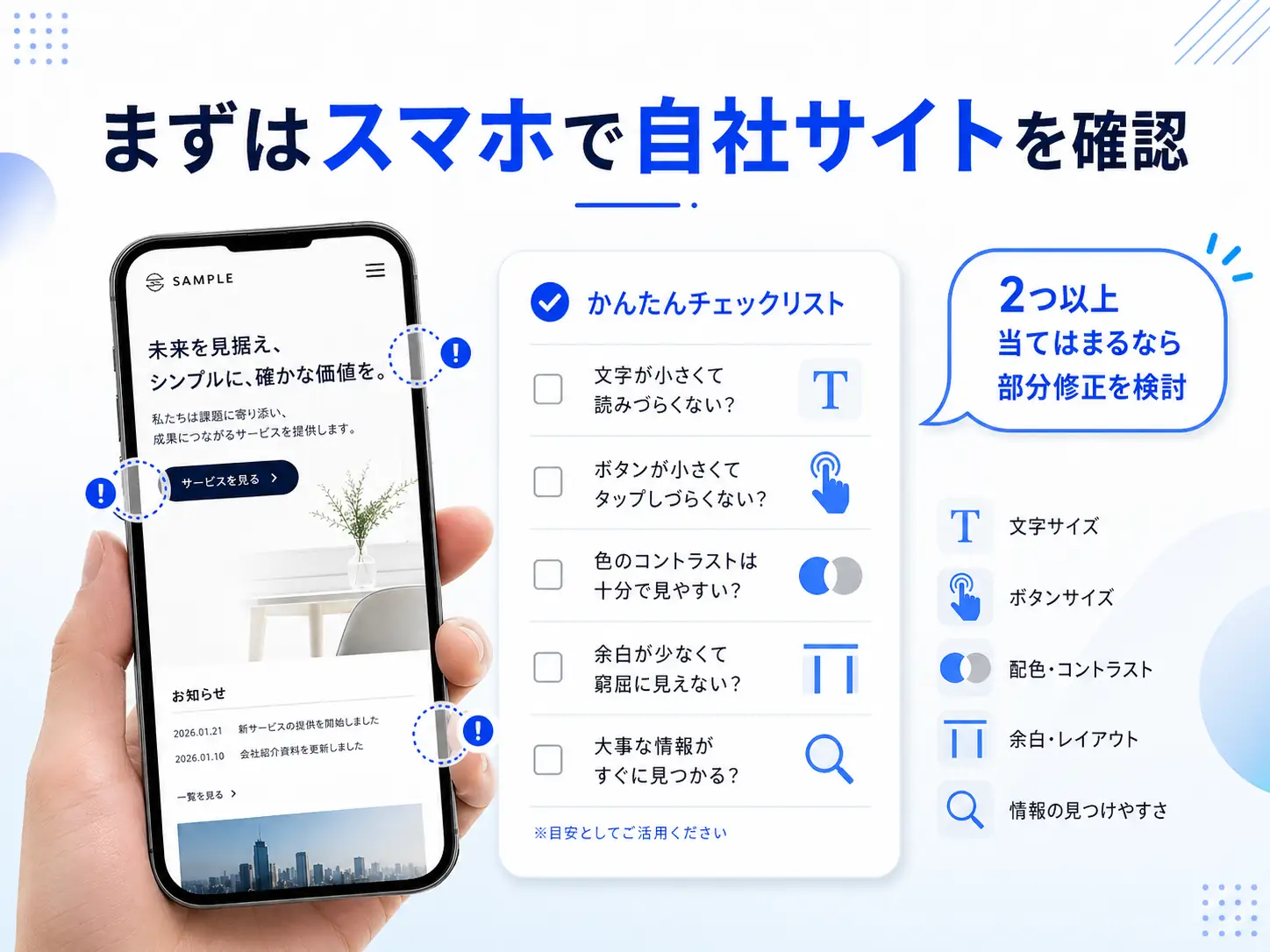 スマホで簡単チェック